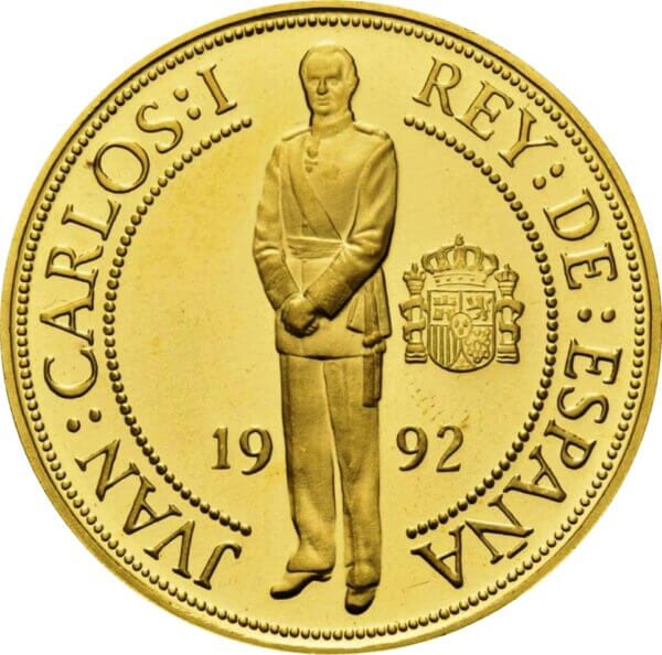 Moneda de Oro 40.000 V centenario 13.55 g CARLOS V Año 1992