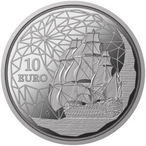 Moneda Plata10 EUROS Aniversario Jorge Juan 2023 ESPAÑA