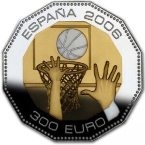 Moneda 300 Euros 28,8 g Oro y Plata Campeones del Mundo Japón EUROS Año 2006