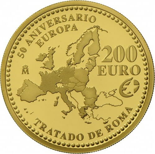 Moneda de 13,50gr Oro 200 EUROS 50º Aniversario Europa