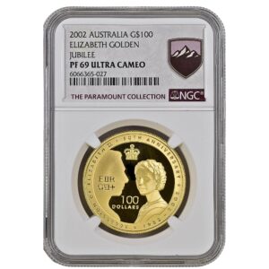 Moneda de Oro 31.10 gramos 50º Aniversario Año 2002 Australia de 1 Oz. Año