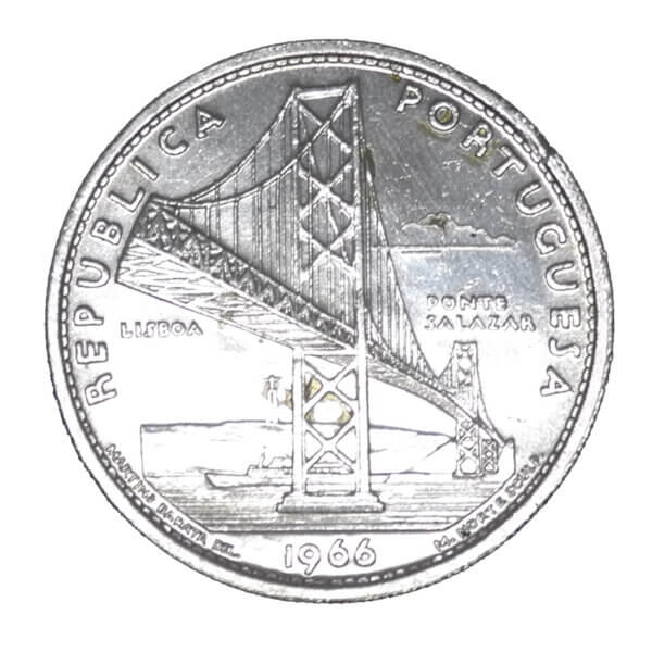 Moneda 10 Gramos Plata 20 Escudos Republica de Portugal Varios Años