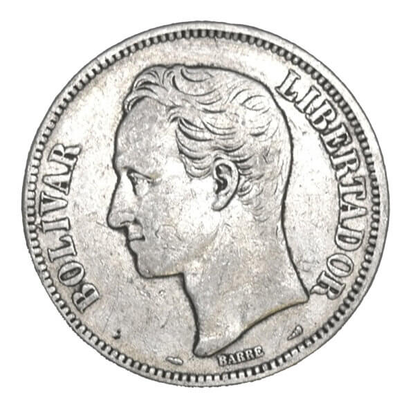 Moneda 22.50 Gramos Plata fina 5 Bolivares VENEZUELA Varios Años