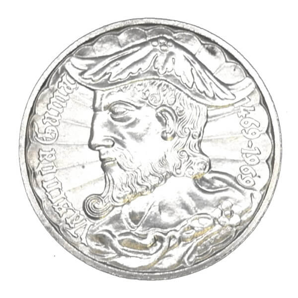 Moneda 18 Gramos Plata 50 Escudos Vasco da Gama Republica de Portugal Varios Años
