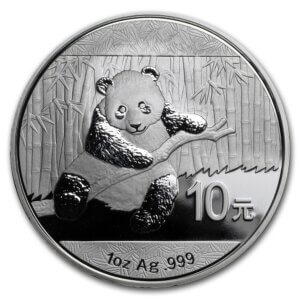 Moneda de plata Panda Chino. 1 Onza 31.10 gramos 2014