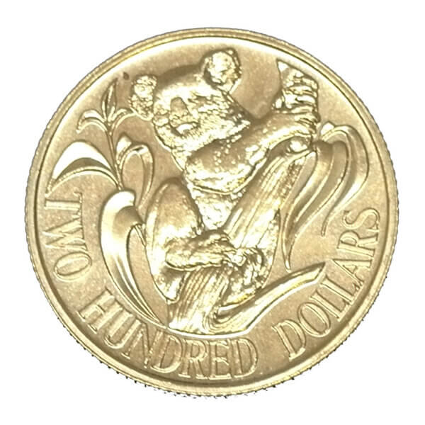 Moneda oro 200 Dolares Koala Australia Año 1983
