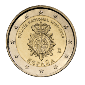 Moneda 2 EUROS CURSO LEGAL 200 Aniversario Policía Nacional 1824-2024 PROOF