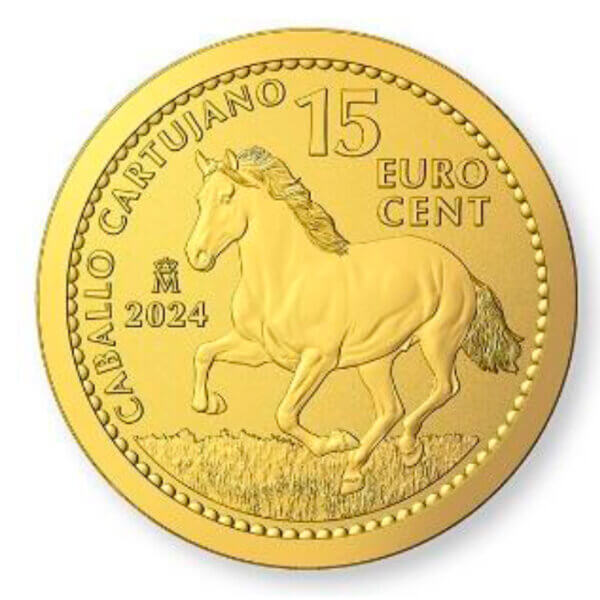 Moneda 1/10 Onza 3,111 Gramos oro CABALLO CARTUJANO - 0.15 Cent - Año 2024 España