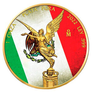 Moneda 1 Onza Plata Libertad Mexico Bandera Mexicana Serie Dia de los Muertos. 31.10 Gramos