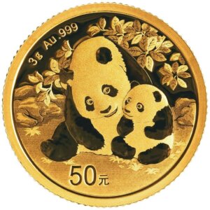 Moneda Panda Chino 50 Yuanes 3 gramos de oro 2024