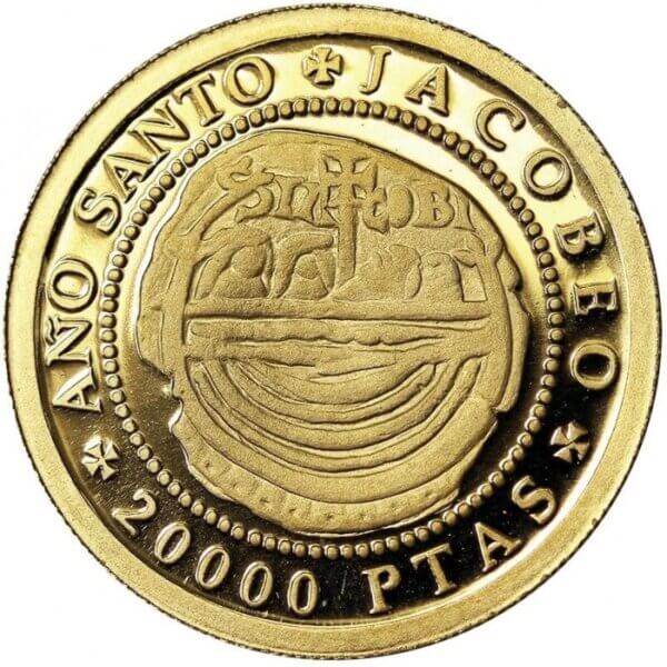 Moneda de Oro 2.000 PESETAS Año Santo 6.75 g CARLOS V Año 1993