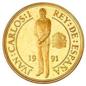 Moneda de Oro 40.000 V centenario 13.55 g CARLOS V Año 1991