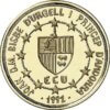 Moneda Oro 7.77 gr 25 Diners ANDORRA 1991