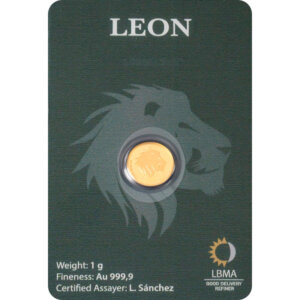Moneda Lingote Oro 999 50 Pounds GIBRALTAR 1,00 Gramos
