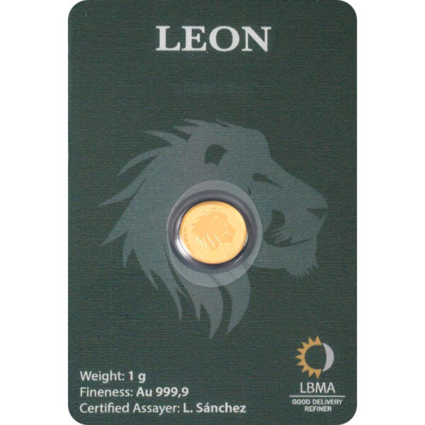 Moneda Lingote Oro 999 50 Pounds GIBRALTAR 1,00 Gramos