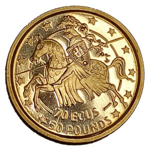 Moneda Oro 70 Ecus 50 Pounds. 6.22 Gramos. Varios Años. GIBRALTAR