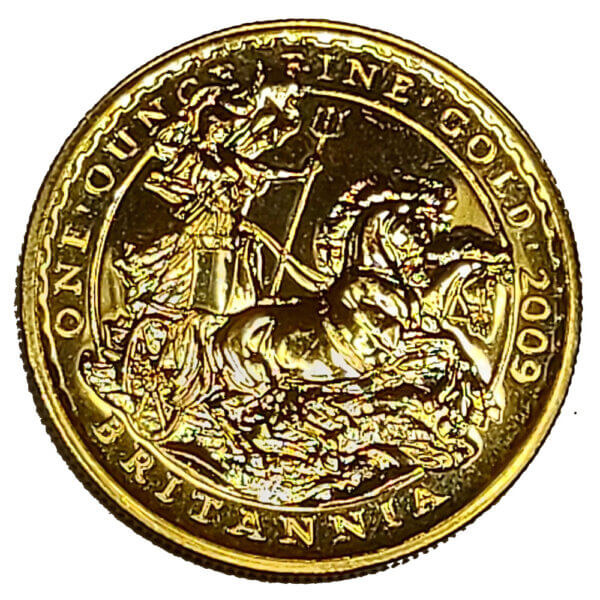 Moneda de Oro Britannia de 1 Oz. 100 Libras de Gran Bretaña. Isabel II Año 2009