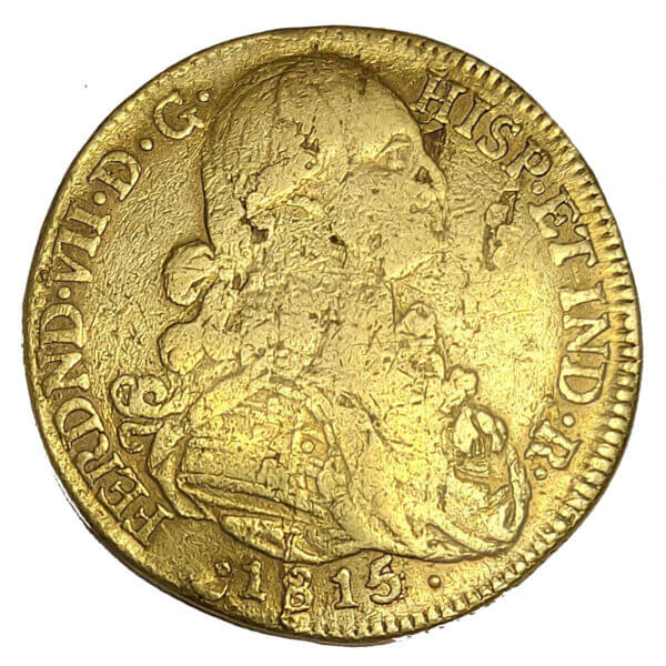 Moneda oro 8 Escudos 27 gramo Fernando VII Año 1815