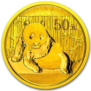 Moneda Panda Chino 50 Yuanes 3.11 gramos de oro 2015