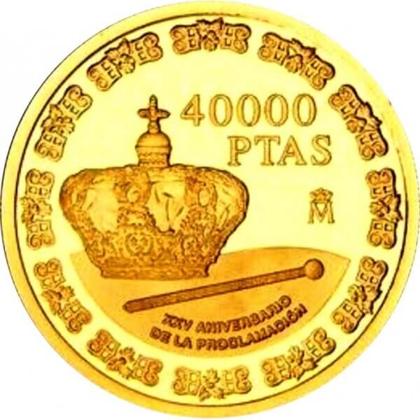 Moneda de Oro 40.000 Pesetas Aniversario de la Proclamación