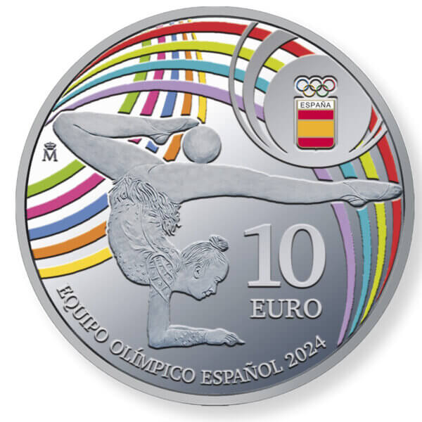 Moneda Plata 27 gramos 10 EUROS EQUIPO OLIMPICO ESPAÑOL 2024