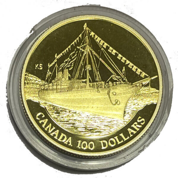 Moneda Oro 13.338 Gramos 100 Dolares Año 1991