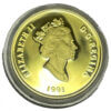 Moneda Oro 13.338 Gramos 100 Dolares Año 1991