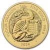 Moneda de Oro Dragon Tudor 1 Oz - 31.1 gramos 100 Libras de Gran Bretaña Año 2024