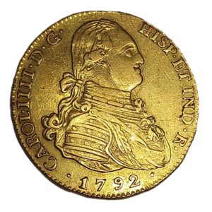 Moneda oro 4 Escudos CARLOS IIII . Año 1792