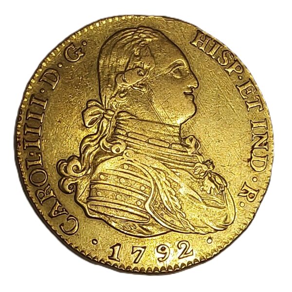 Moneda oro 4 Escudos CARLOS IIII . Año 1792