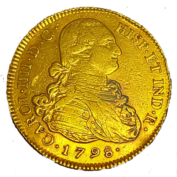 Moneda oro 8 Escudos 27 gramo CARLOS IIII Año 1798 POTOSI