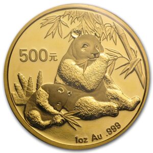 Moneda de oro Panda Chino 1 Onza 31.10 g de oro Año 2007