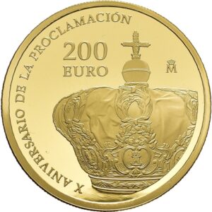 Moneda de 13,50gr Oro 200 EUROS X ANIVERSARIO DE LA PROCLAMACIÓN AÑO 2024