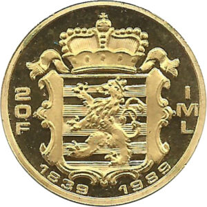 20 Francos. Luxemburgo. 6.22 Gr. Oro. INDEPENDENCIA