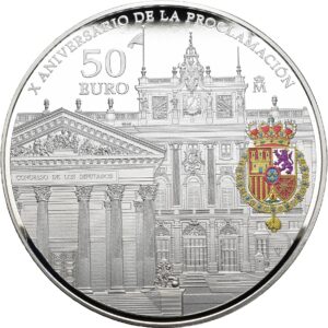 Moneda de Plata CINCUENTIN X ANIVERSAIO DE LA PROCLAMACIÓN