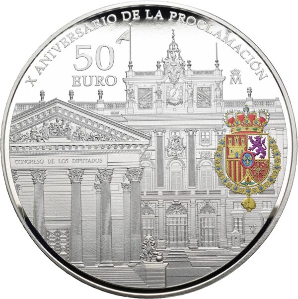 Moneda de Plata CINCUENTIN X ANIVERSAIO DE LA PROCLAMACIÓN