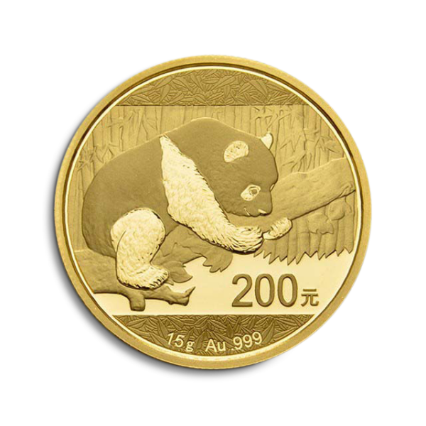 Moneda 15 g de oro Panda Chino 2016