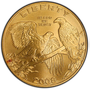 Moneda de Oro 8.359 gramos Águila Liberty USA. 5 Dólares 2008