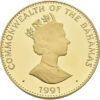Moneda Oro 250 Dolares 1991 ISLAS BAHAMAS DESCUBRIMIENTO DEL NUEVO MUNDO