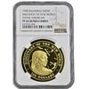 Moneda Oro 250 Dolares 1990 ISLAS BAHAMAS NATIVO AMERICANO CERTIFICADO GNC