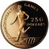 Moneda Oro 250 Dolares 1986 ISLAS BAHAMAS COMMONWEALTH GAMES