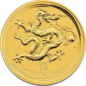 Moneda de 1 Oz Oro Año del Dragon Australia . 31.10 gramos Año 2012