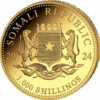 Moneda 1oz de Oro 999 Elefante Fauna Africana, 1000 shillings 2024 Somalia
