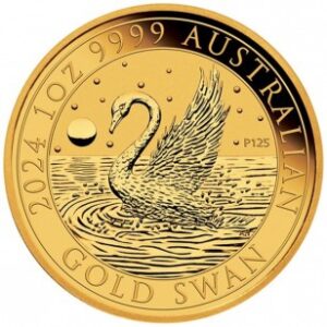Moneda de Oro 1 Oz 100 Dolares CISNE Australia de 31.10 gramos Año 2024