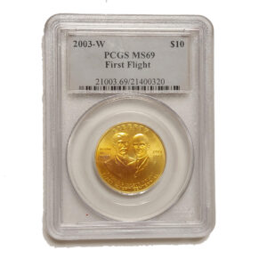 Moneda Oro 10 Dólares Aniversario Primer Vuelo Estados Unidos Año 1903-2003