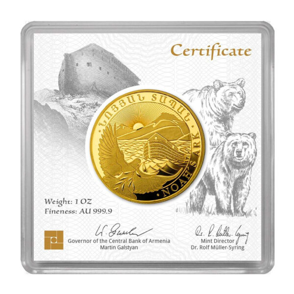 Moneda Onza Oro Arca de Noe /31.10 Gramos Año 2025