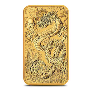 Moneda lingote 1 Onza Oro DRAGON . 31.10 gramos 2024 CHARLES III