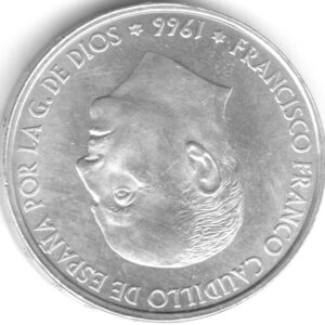 Moneda Plata 100 Pesetas Francisco Franco / 19 gr