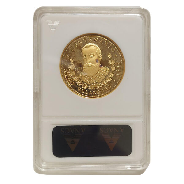 Moneda de Oro 15.55 gramos 50 Pesos Cuba Diego Velazquez 1991