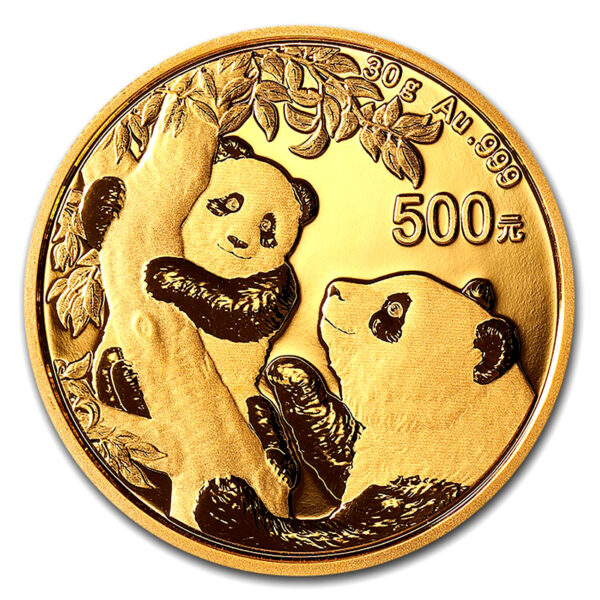 Moneda Oro Panda Chino 500 Yuanes 30 gramos de oro 2021
